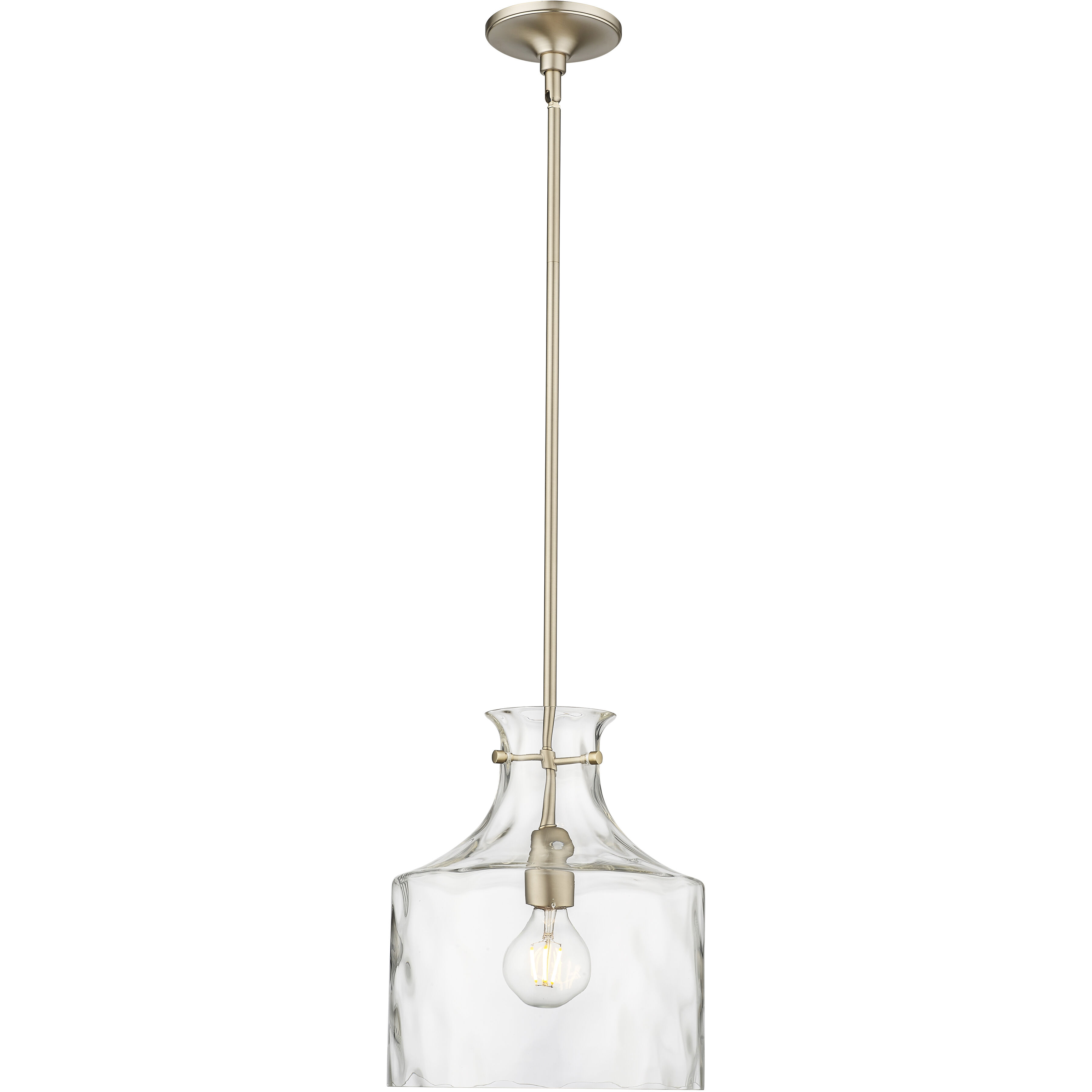 Santorini 1 Light 11 inch Modern Gold Pendant Ceiling Light